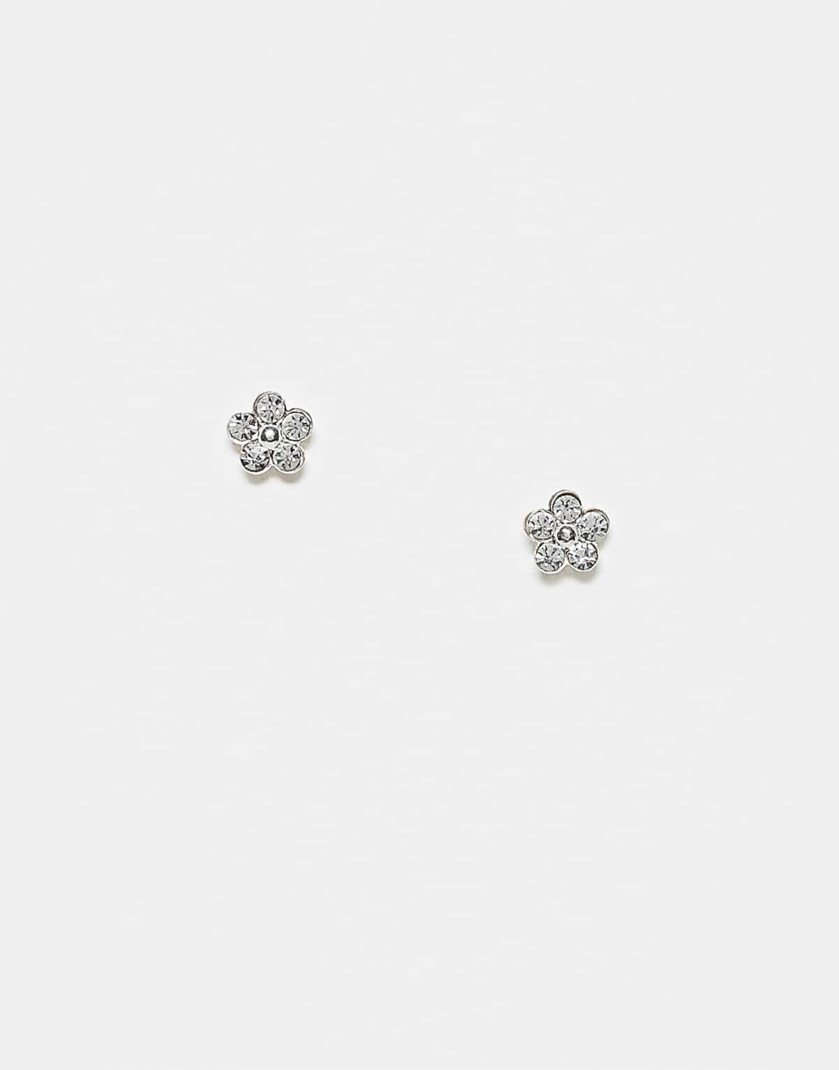Kingsley Ryan gemset daisy stud earrings in sterling silver