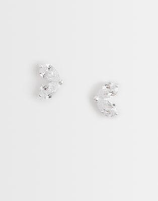 Kingsley Ryan Gemset Petals Stud In Silver