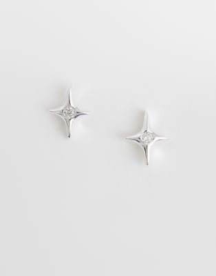 Kingsley Ryan Gemset Starburst Stud In Silver