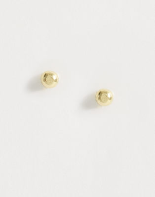 Kingsley Ryan Gold Plated 3mm Ball Stud Earrings