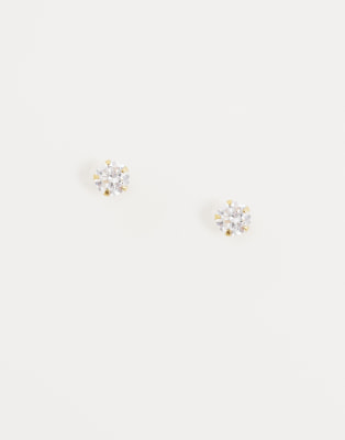 Kingsley Ryan Gold Plated 5mm Gemset Round Stud Earrings