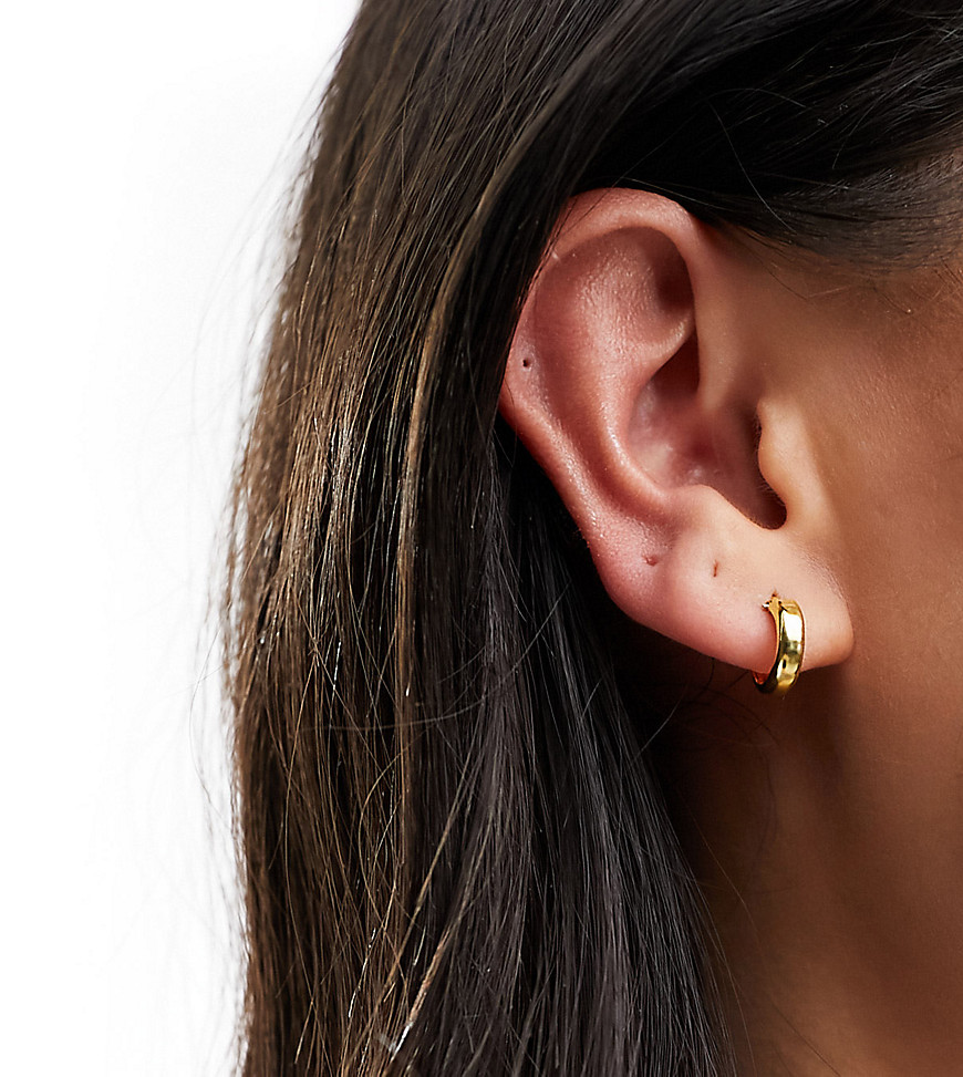 Kingsley Ryan Gold Plated 8mm hoop earrings in gold