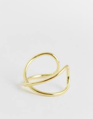 Kingsley Ryan Gold Plated Crossover Ear Cuff