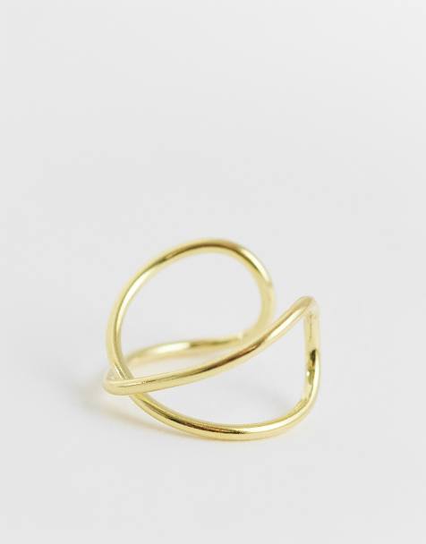 Kingsley Ryan gold plated crossover ear cuff - view 1
