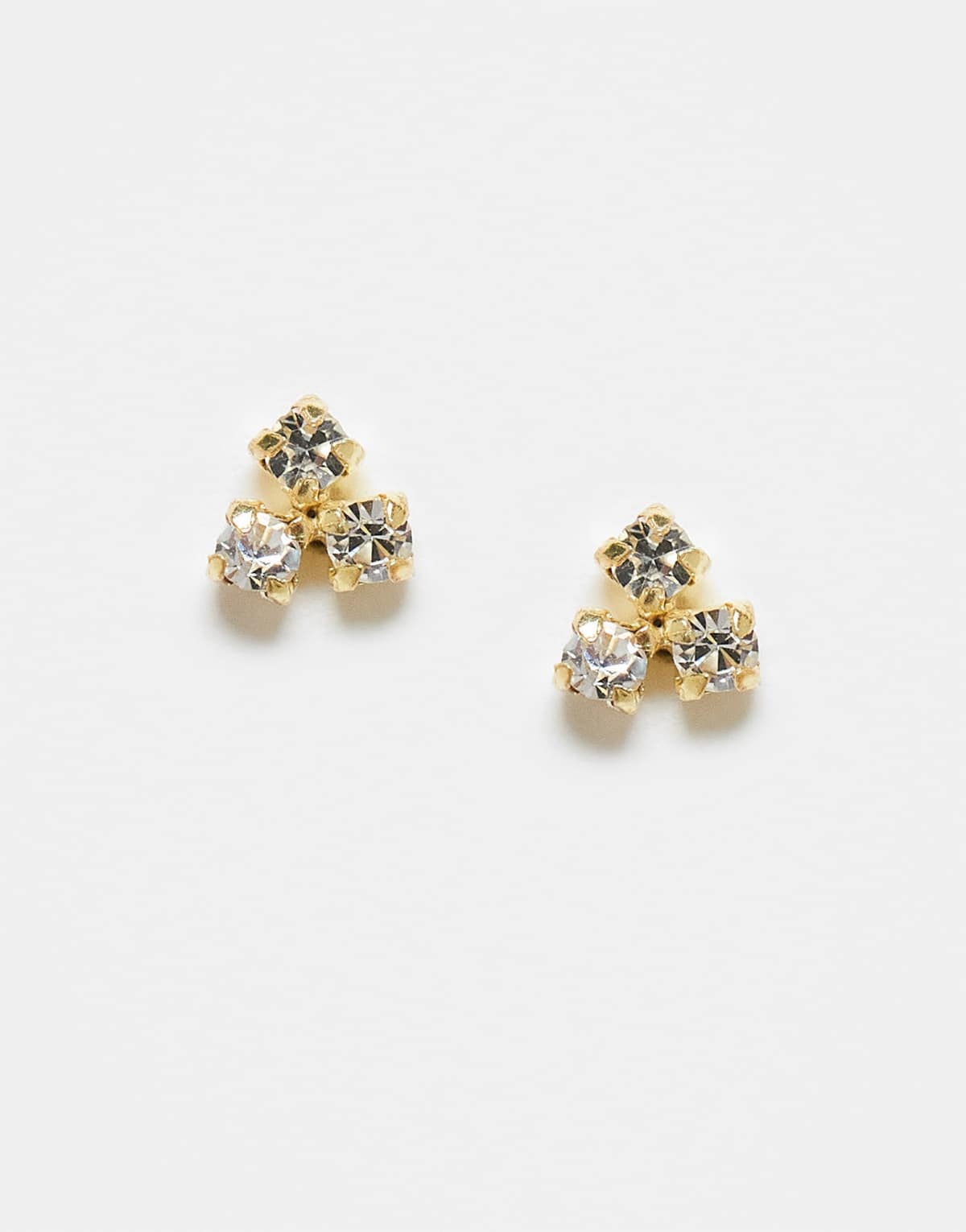 Kingsley Ryan gold plated gem cluster stud earrings