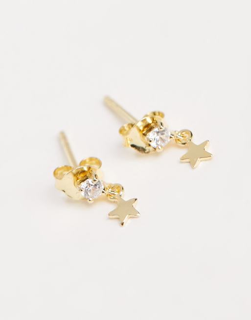 Kingsley Ryan gold-plated star drop earrings