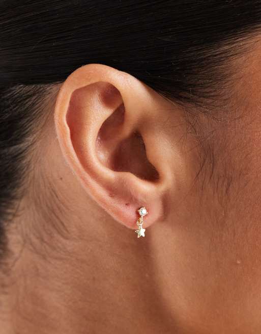 Kingsley Ryan gold-plated star drop earrings