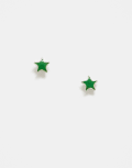 [Kingsley Ryan] Kingsley Ryan green enamel star stud earrings in sterling silver No Size Green
