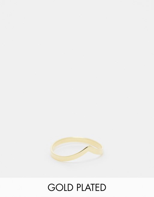 Kingsley Ryan - Guldbelagt 2 mm's bånd-ring med V-form