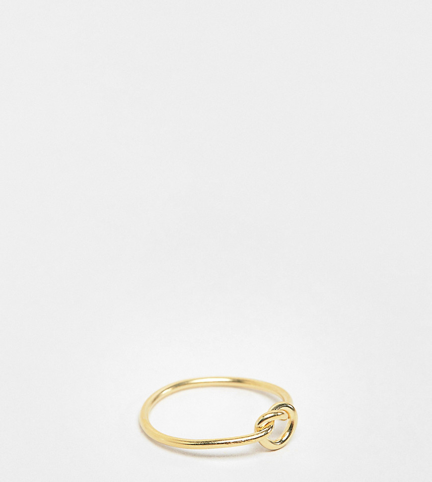 Kingsley Ryan - Guldpläterad ring i äkta silver med knutdesign