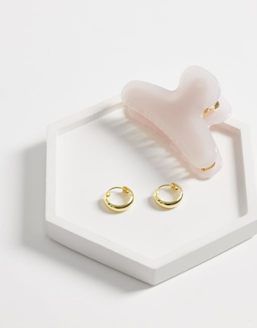 Kingsley Ryan – Guldpläterade creoler, 14mm, 3 av 4