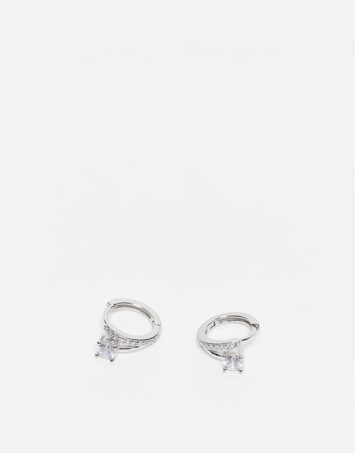 Kingsley Ryan half hoop and round stud earrings in sterling silver
