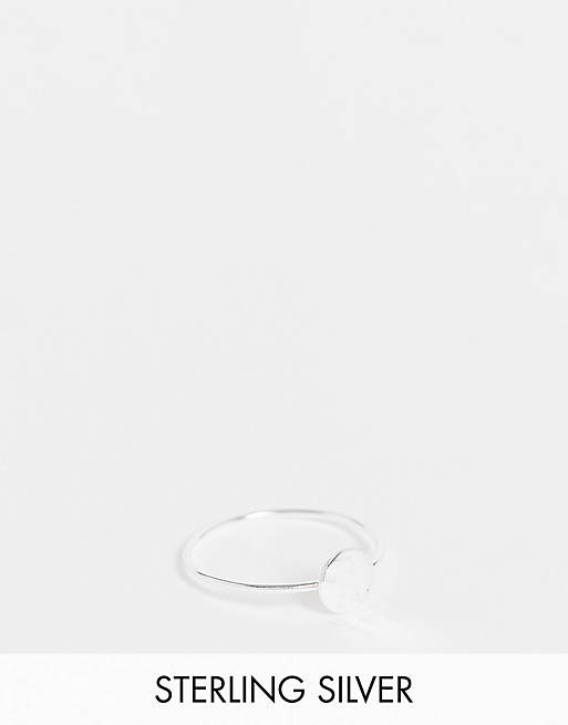 Kingsley Ryan hammered circle ring in sterling silver