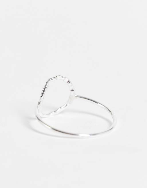 Hammered hot sale circle ring