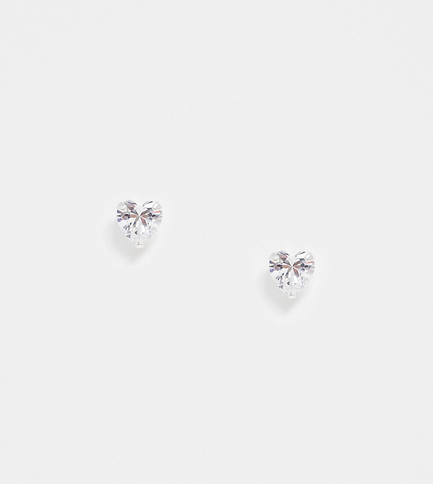 Kingsley Ryan heart stud earrings in sterling silver