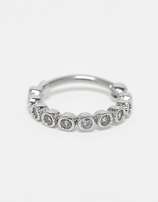 Kingsley Ryan – Helix-örhänge i sterlingsilver med smyckesstenar och clickerlås, 4 av 4