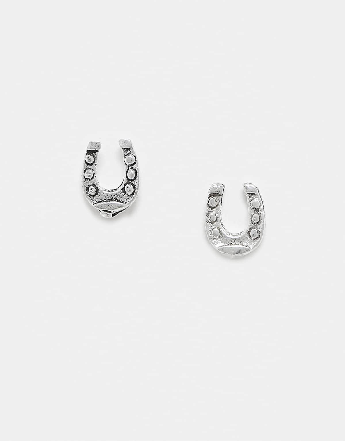 Kingsley Ryan horseshoe stud earrings in sterling silver