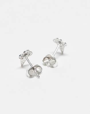 Kingsley Ryan Ice Cream Enamel Stud Earrings-silver In Silver
