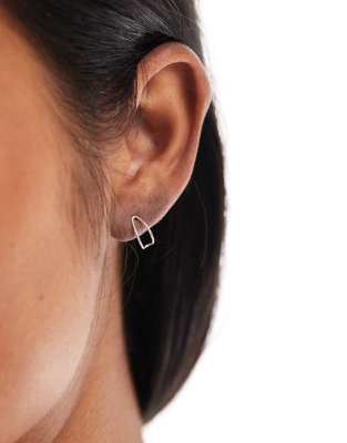 illusion stud earrings in sterling silver