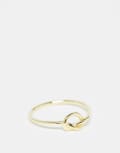 [Kingsley Ryan] Kingsley Ryan knot detail band ring in gold plated S Silver