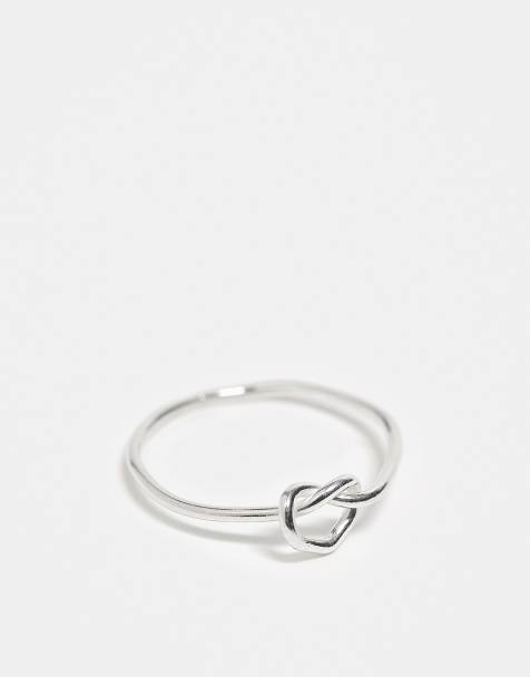 Kingsley Ryan knot detail band ring in sterling silver - view 1