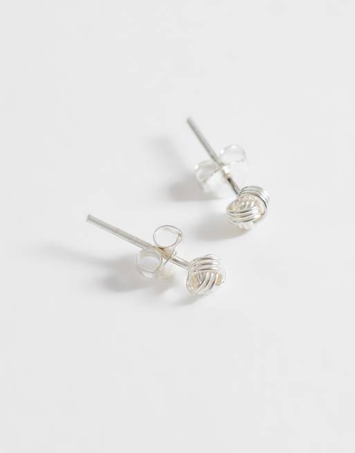 Kingsley Ryan knot stud earrings in sterling silver, 3 of 4