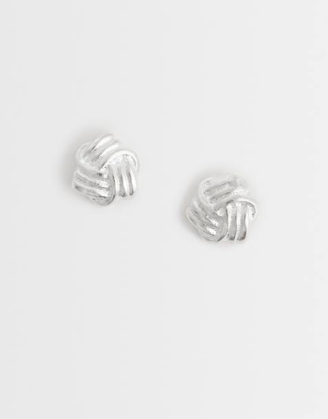 Kingsley Ryan knot stud in sterling silver - view 1