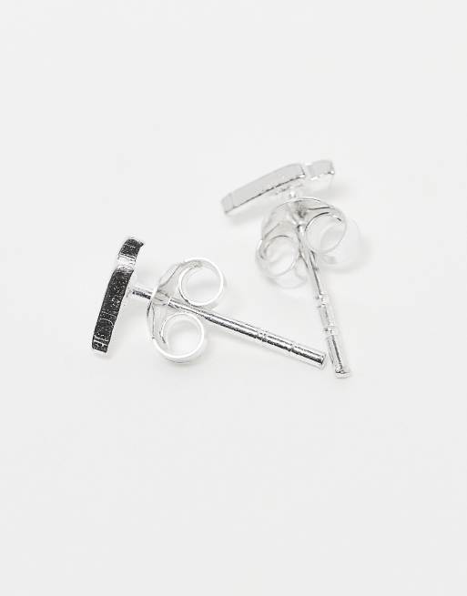 Kingsley Ryan lighting bolt stud earrings in sterling silver, 3 of 3