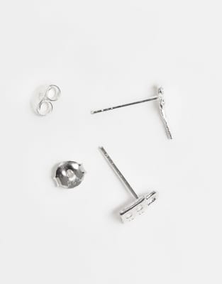 Kingsley Ryan Lock And Key Stud Earrings