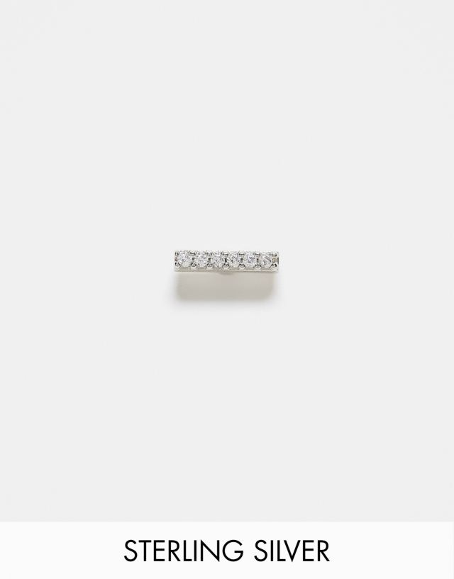 Kingsley Ryan - multi gem bar labret earring in sterling silver