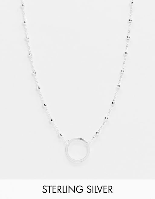 Kingsley Ryan – Naszyjnik w stylu choker ze srebra szterlingowego z okrągłą zawieszką, do nabycia wyłącznie na portalu ASOS