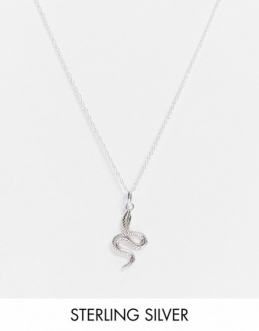 Kingsley Ryan necklace in sterling silver with snake pendant