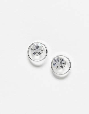 Kingsley Ryan - Ohrstecker aus Sterlingsilber mit Aussparung und Schmuckstein