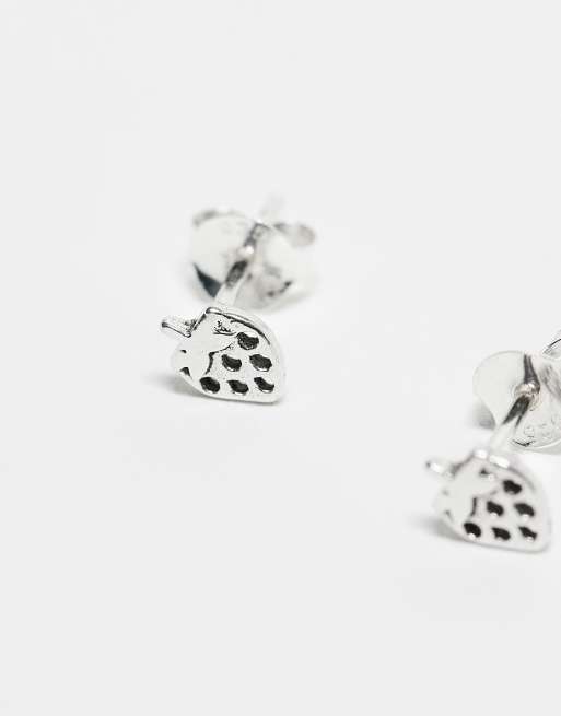Kingsley Ryan – Ohrstecker aus Sterlingsilber mit Erdbeer-Design, 2 von 3