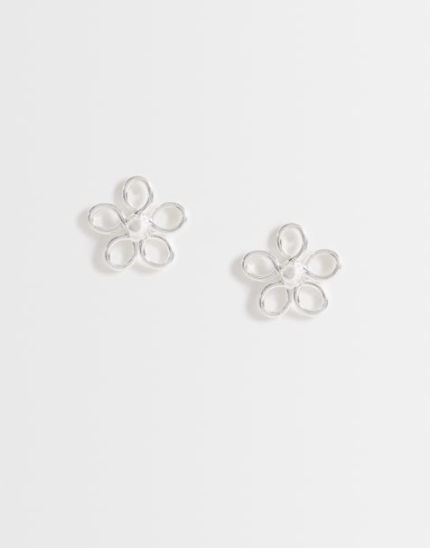 Kingsley Ryan – Ohrstecker aus Sterlingsilber mit Gänseblümchen-Motiv aus Draht - view 1