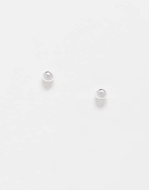 Kingsley Ryan – Ohrstecker aus Sterlingsilber mit Kugel-Design, 3 mm - view 1