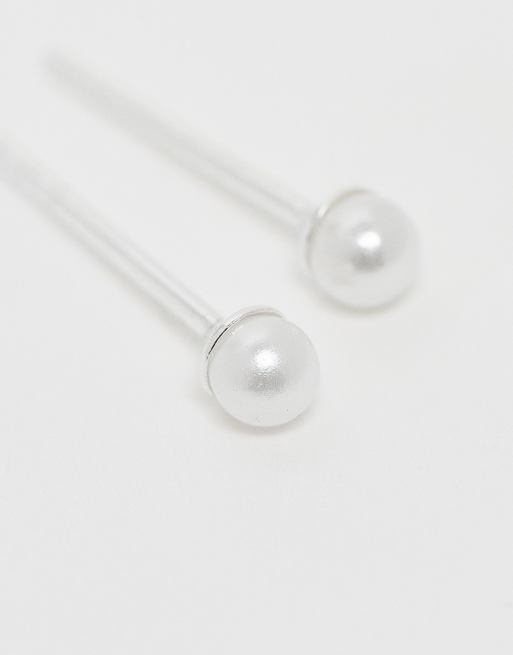 Kingsley Ryan – Ohrstecker aus Sterlingsilber mit Kunstperlen, 3 mm, 2 von 3