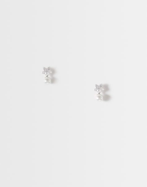 Kingsley Ryan – Ohrstecker aus Sterlingsilber mit Perlen- und Schmucksteinbesatz im Sterndesign - view 1