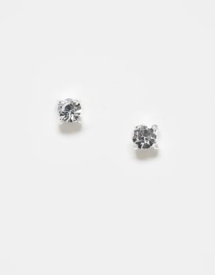 Kingsley Ryan - Ohrstecker aus Sterlingsilber mit rundem Schmuckstein, 3 mm
