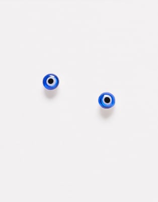 Kingsley Ryan - Ohrstecker mit Evil-Eye-Schmuckstein in Blau