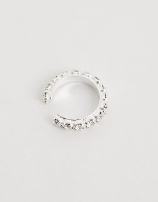Kingsley Ryan - Oorcuff van sterling zilver met ingelegde steentjes, 3 van 4