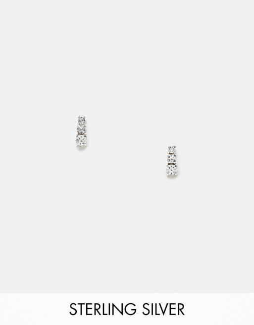 Kingsley Ryan - Oorknopjes met drie siersteentjes in sterling zilver