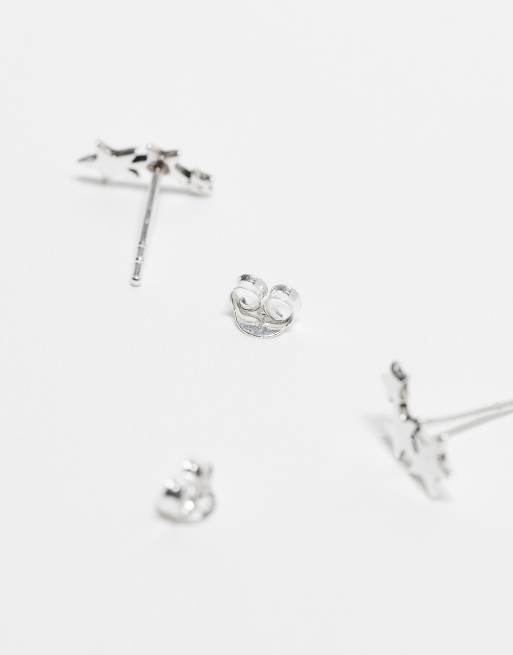 Kingsley Ryan - Oorknopjes met drie sterretjes in sterling zilver, 3 van 3