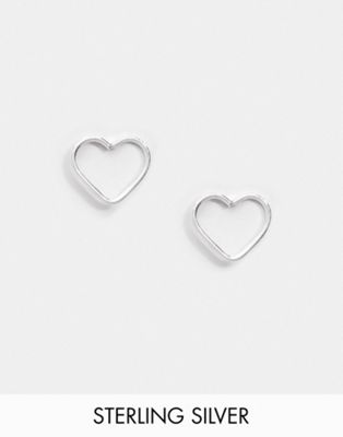 Kingsley Ryan - Oorknopjes met hart en uitsnijding van echt zilver