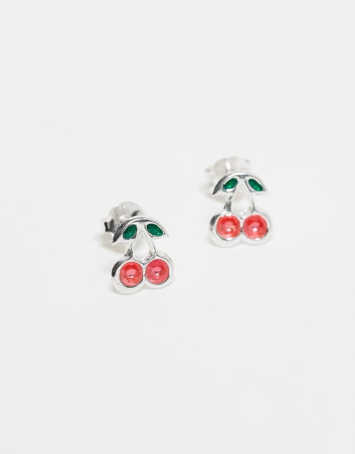 Kingsley Ryan - Oorknopjes met kersjes in sterling zilver, 2 van 3