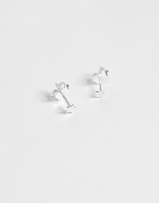 Kingsley Ryan - Oorknopjes met platte ster van echt zilver, 4 van 4
