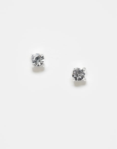 Kingsley Ryan - Oorknopjes van 3mm met siersteentjes in sterling zilver - view 1
