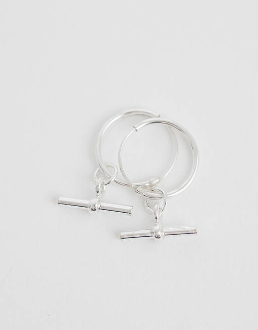 Kingsley Ryan - Oorringen met T-staafhangertje in sterling zilver, 3 van 4
