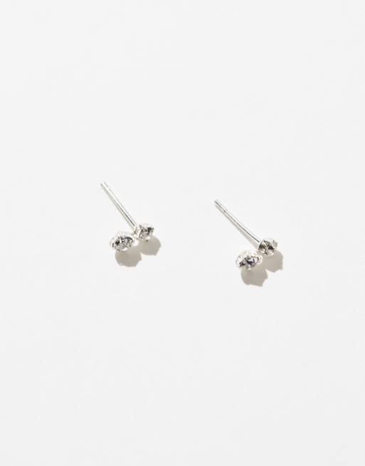 Kingsley Ryan - Orecchini a bottone con due stelline in argento sterling con pietre, 2 di 3