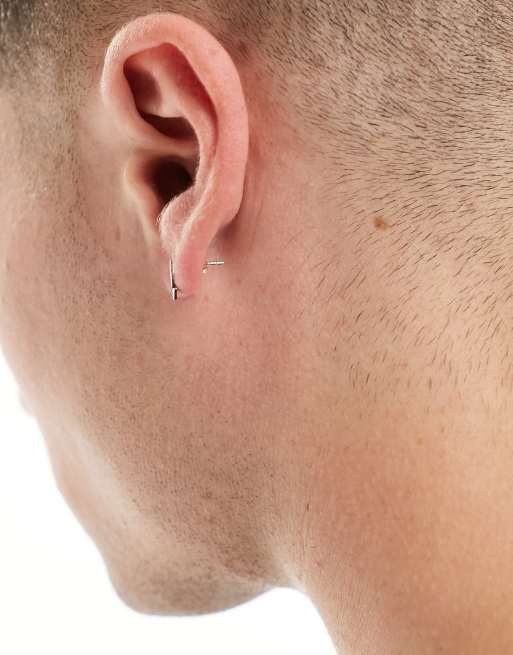 Orecchini a bottone con arco e freccia in argento sterling, argento o oro o oro rosa, orecchini con arco e freccia - Italia